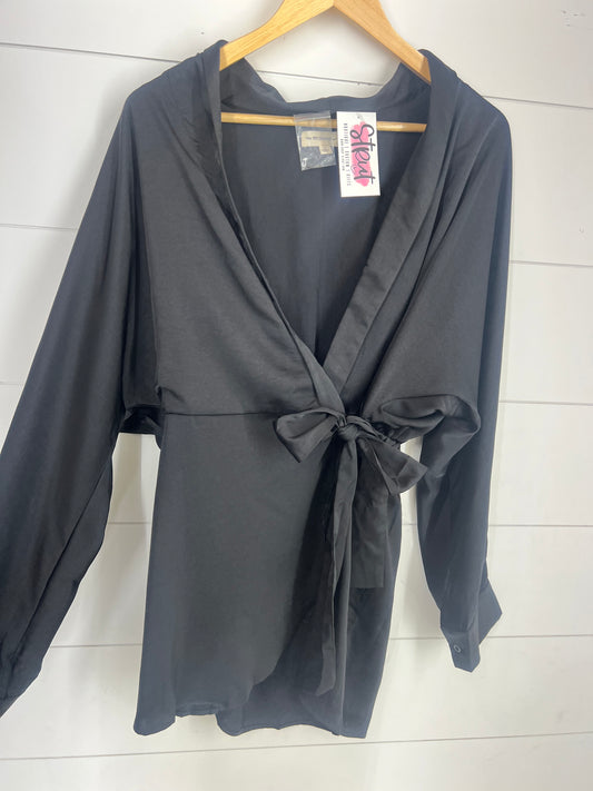 Satin Black Romper