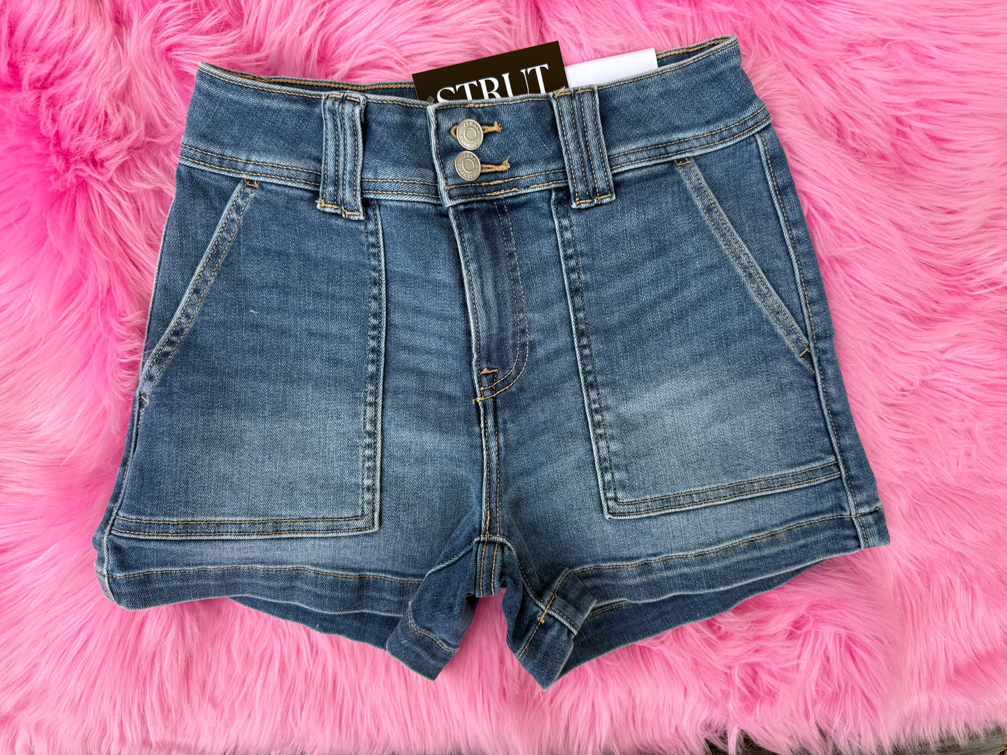Utility Pocket Denim Shorts