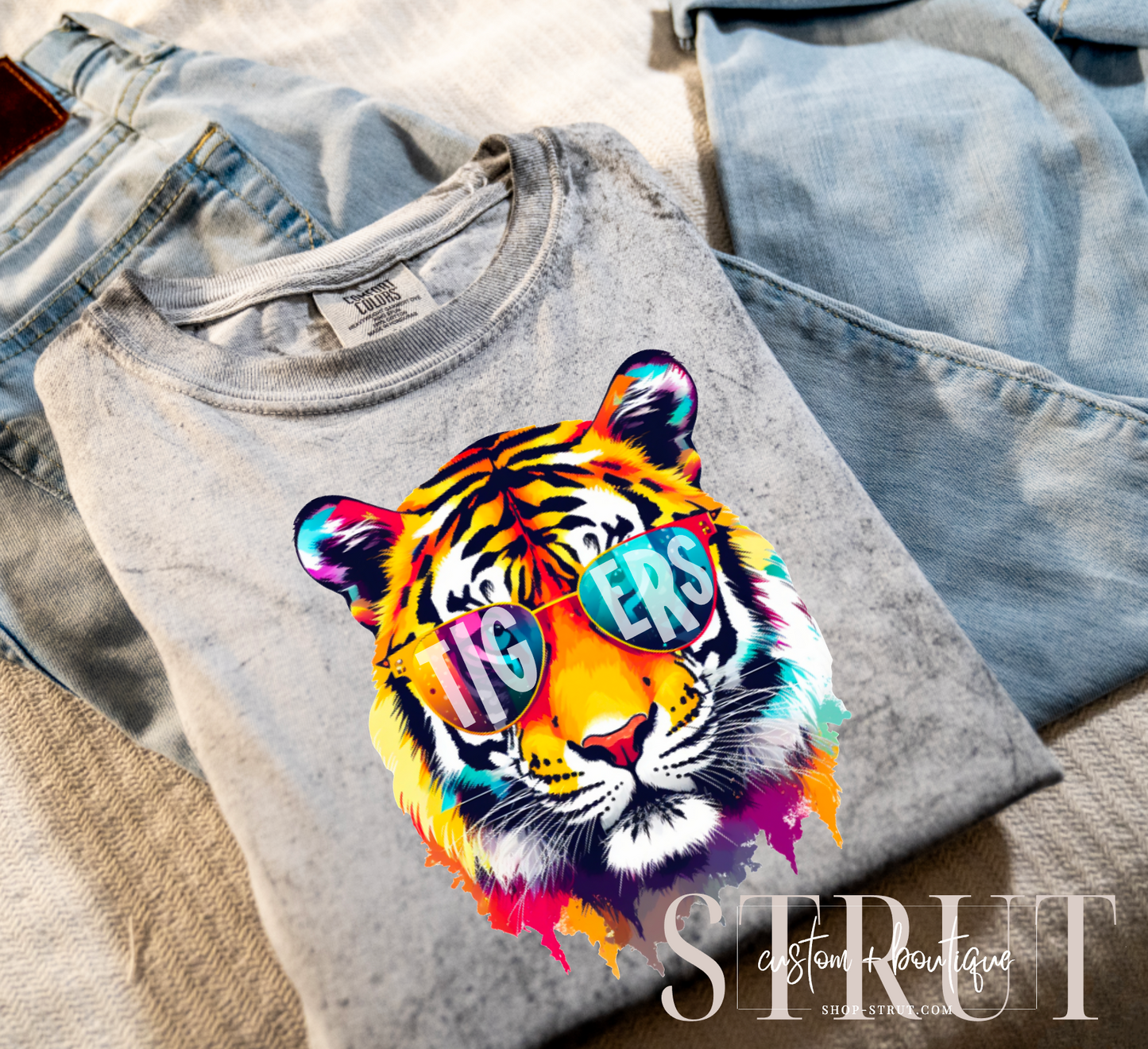 Colorful Tiger Head - Comfort Colors