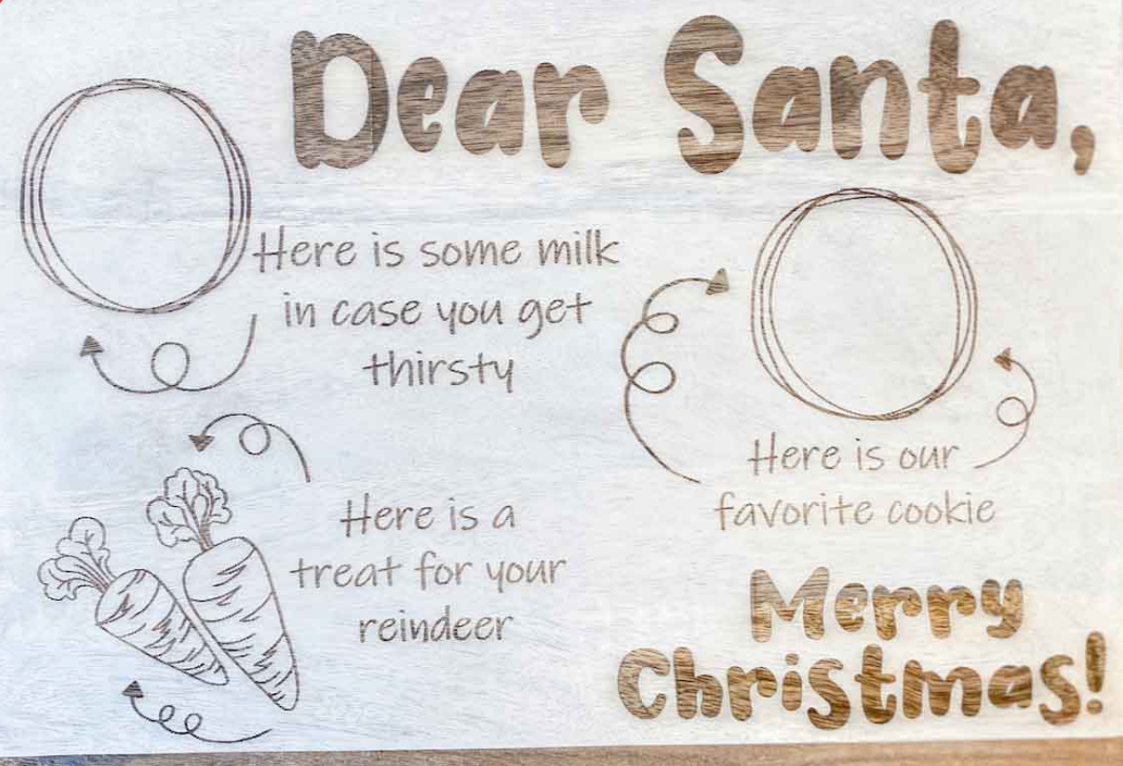 Illustrated Santa Serving Board