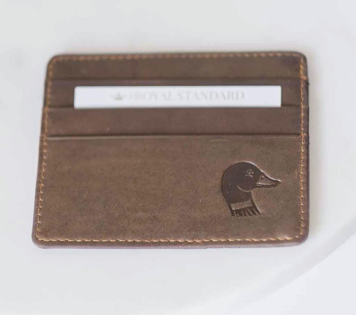 Duck Leather Embossed Slim Wallet