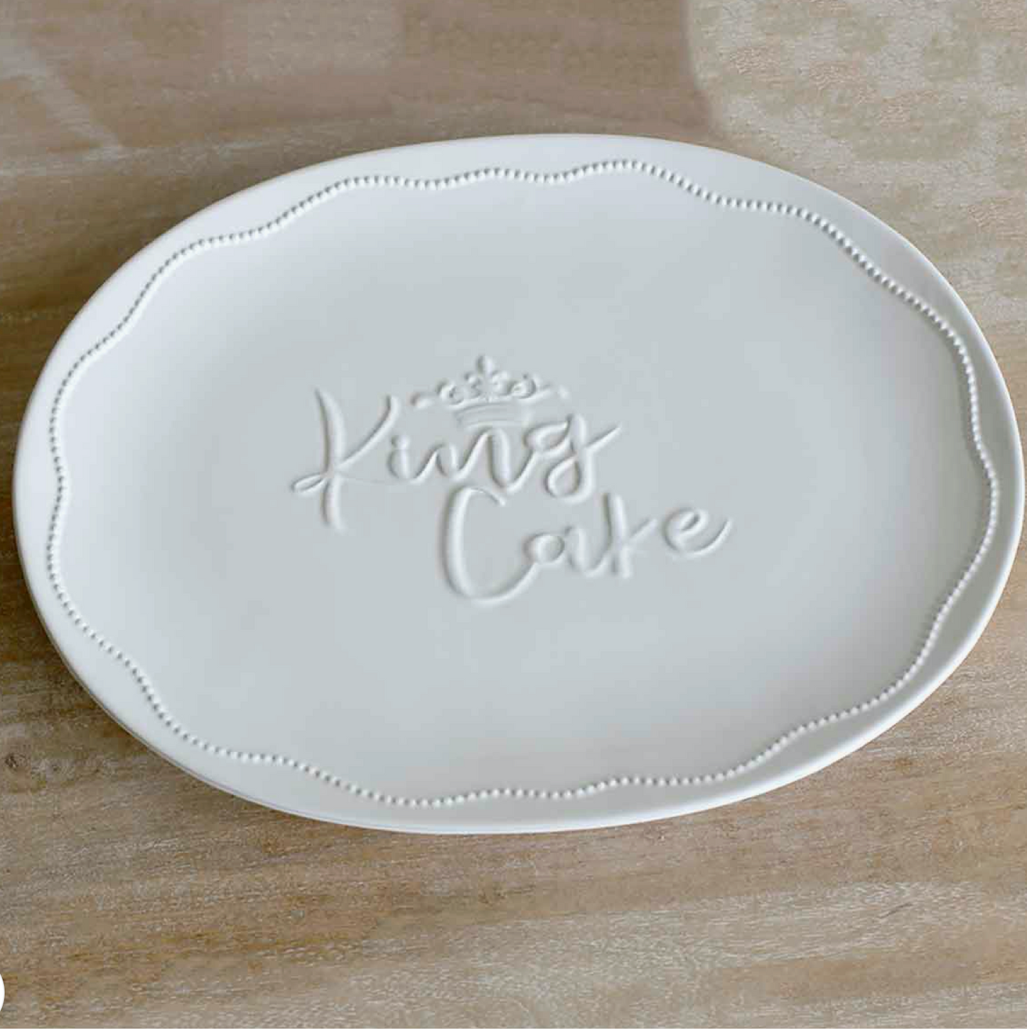 White King Cake Platter