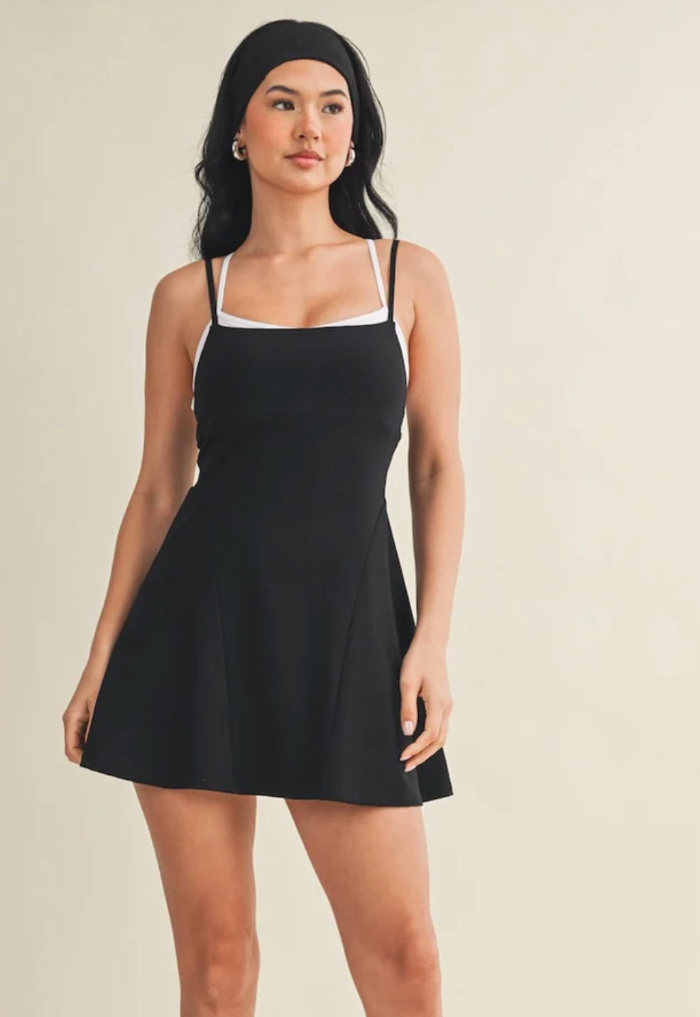 BLACK DOUBLE LAYERED DRESS