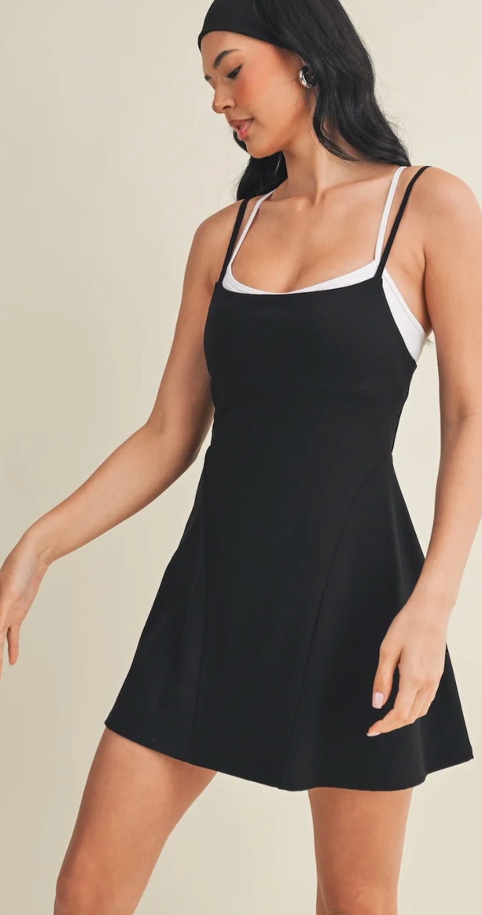 BLACK DOUBLE LAYERED DRESS