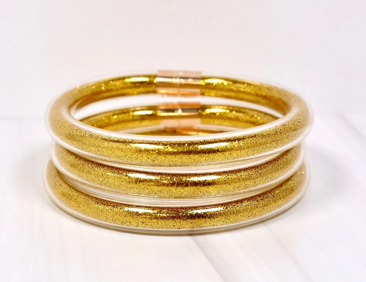 Wheatley Glitter Gold Bracelet Set