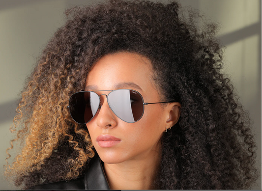 Morgan Large Unisex Aviator Black