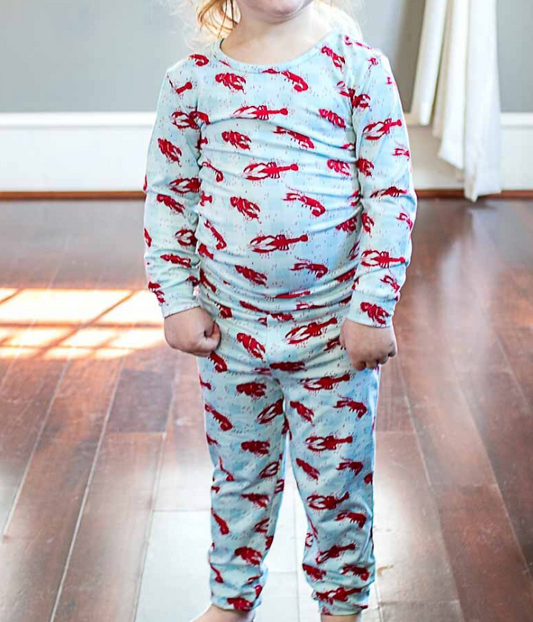 Kid's Crawfish O'Clock Long Sleeve Pajamas