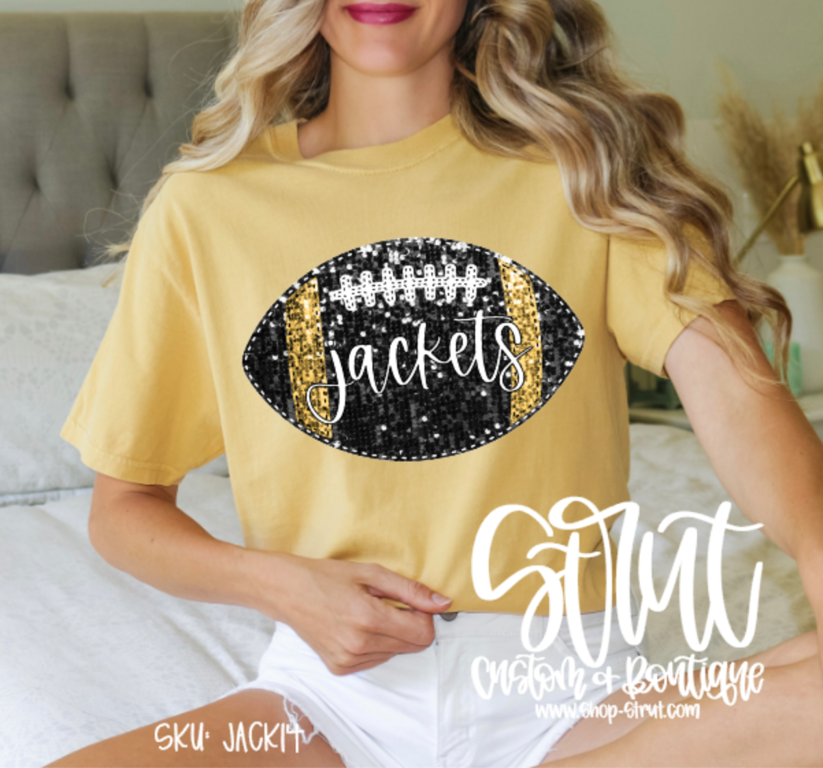 Sequin Jackets Football T-Shirt or Long Sleeve