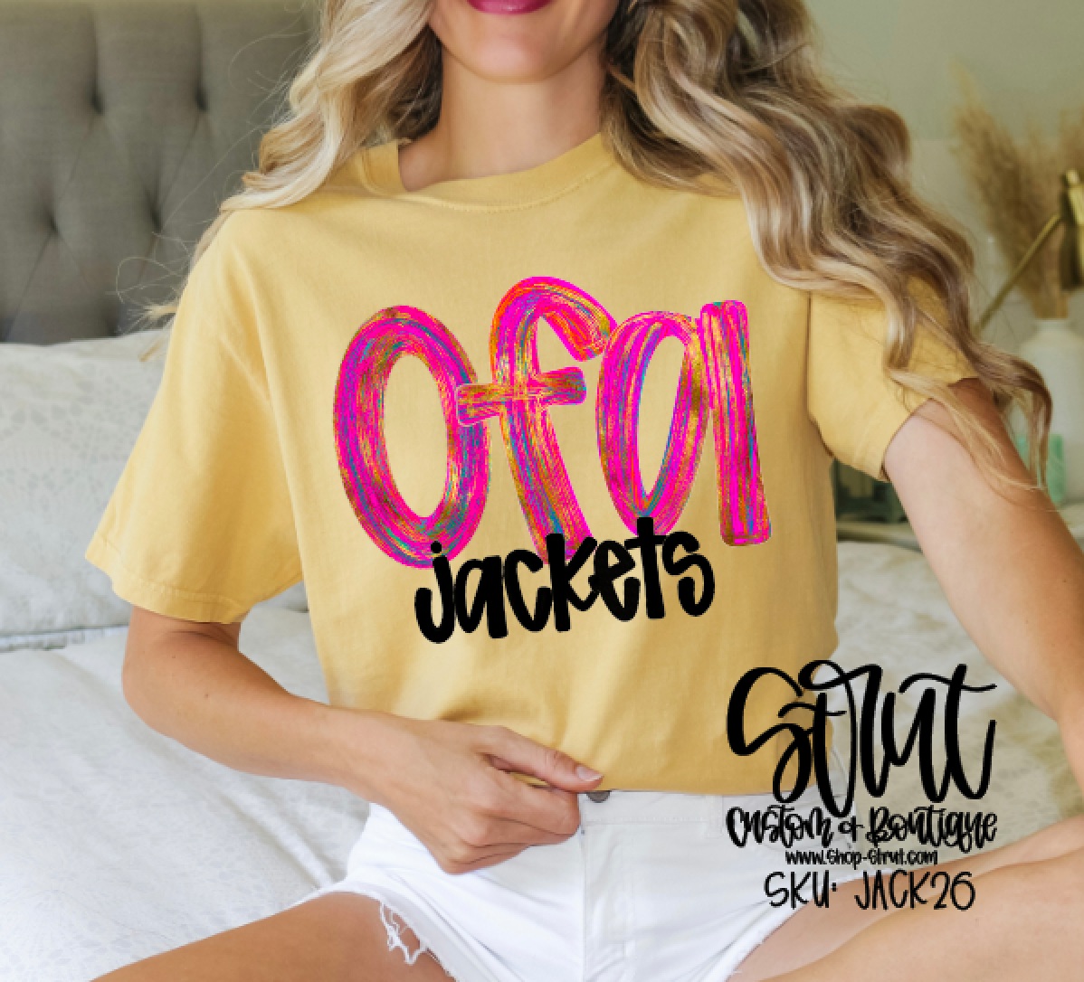 Pink Brushstroke OFA Jackets T-Shirt or Long Sleeve