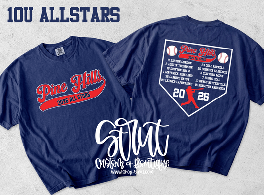 10U Pine Hills Allstars - Unisex Design