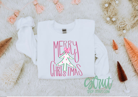 Pink Merry Christmas Tee/Longsleeve/Sweatshirt