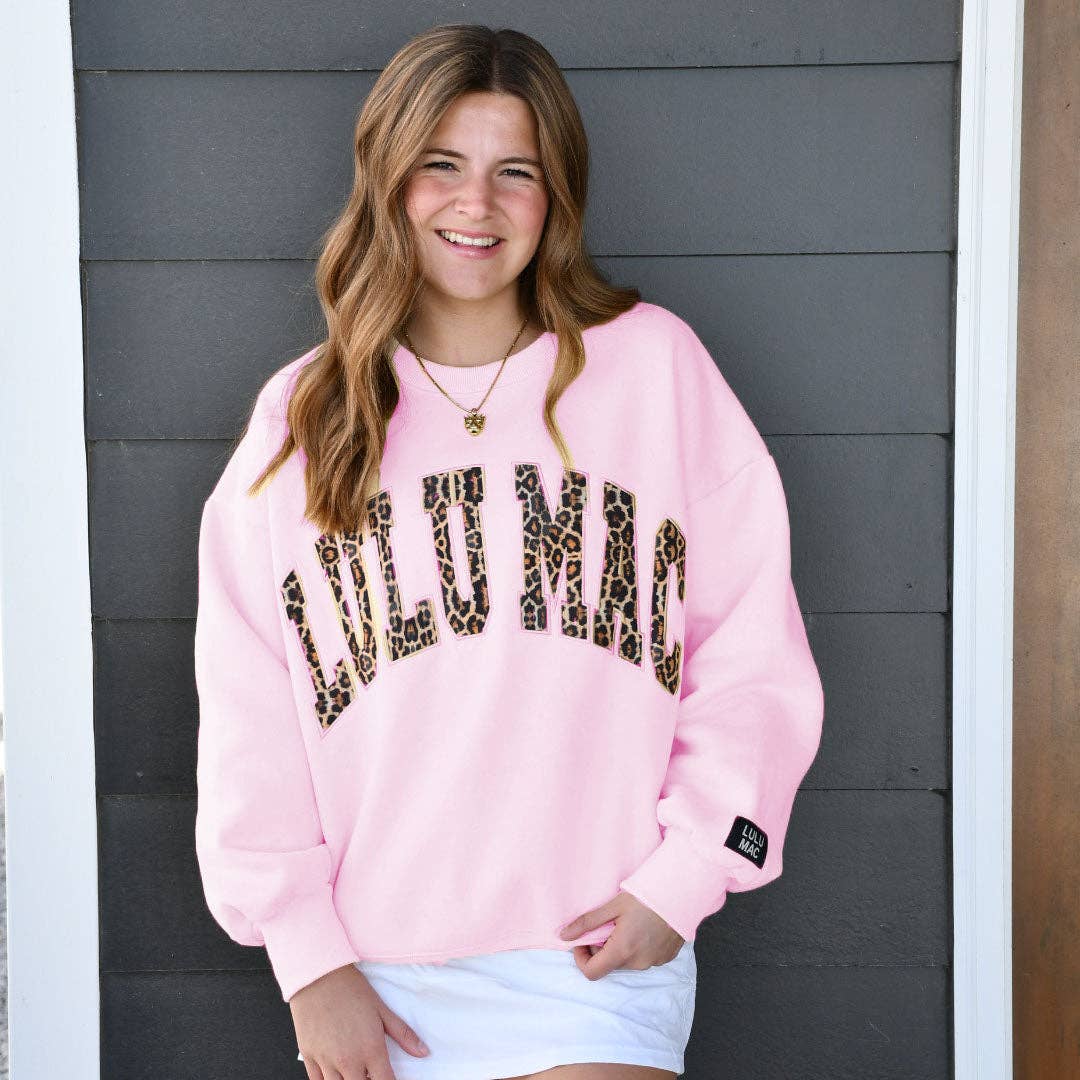 Pink/Leopard Lulu Mac Sweatshirt
