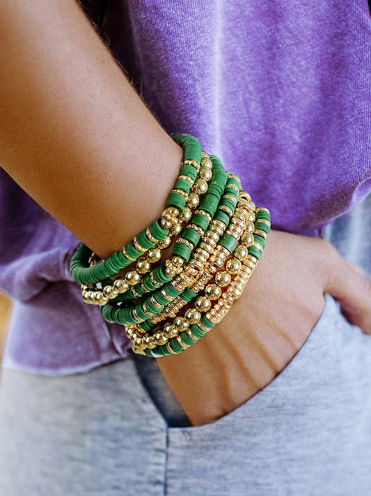 Multi Layered Beaded Bracelet Set