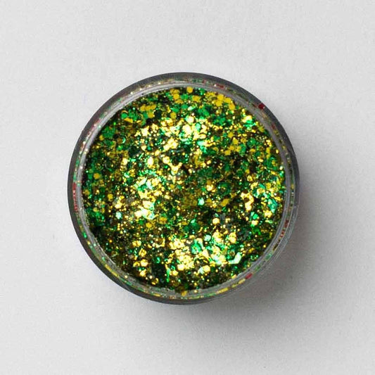 "Green and Gold" Gameday Glitter Gel