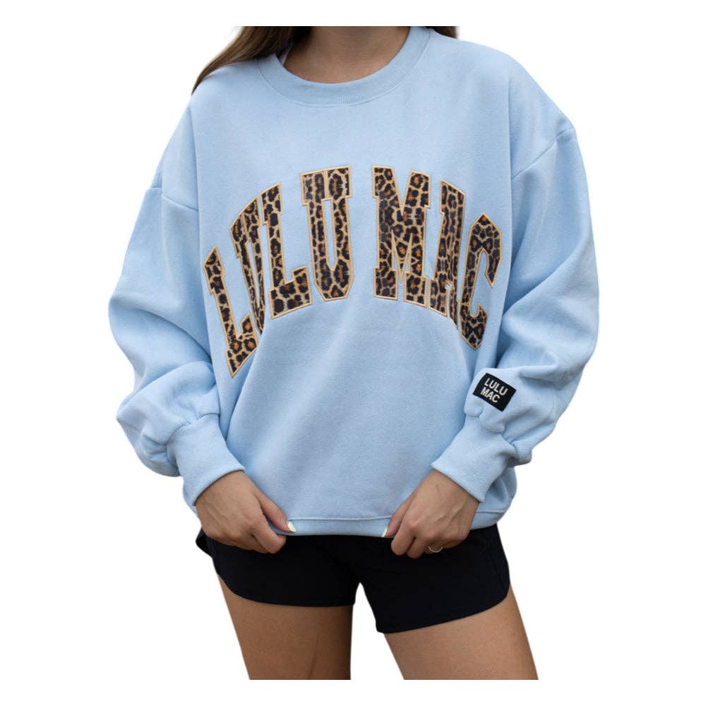 Light Blue / Leopard Lulu Mac Sweatshirt