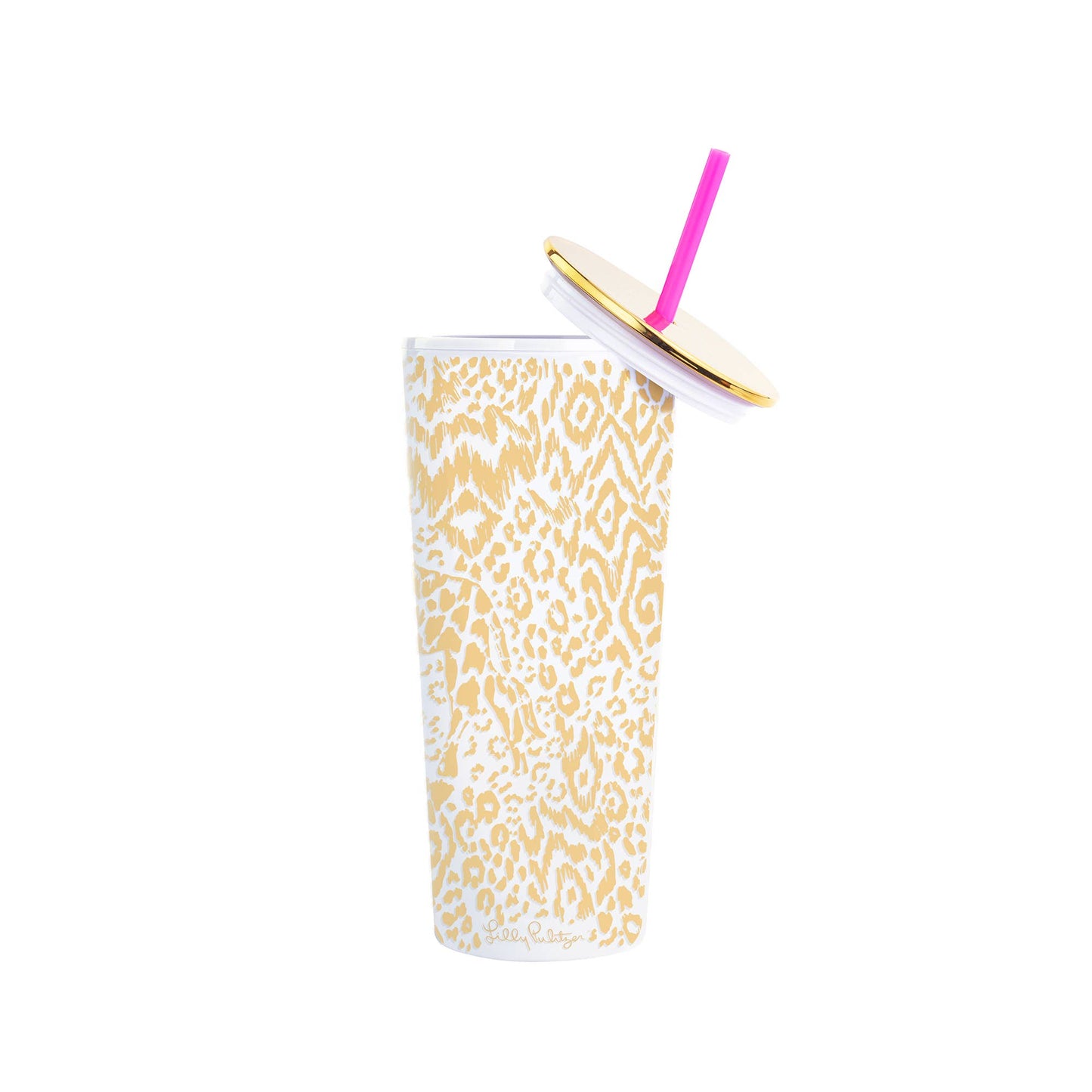 Tumbler with Straw - Gold Pattern Play