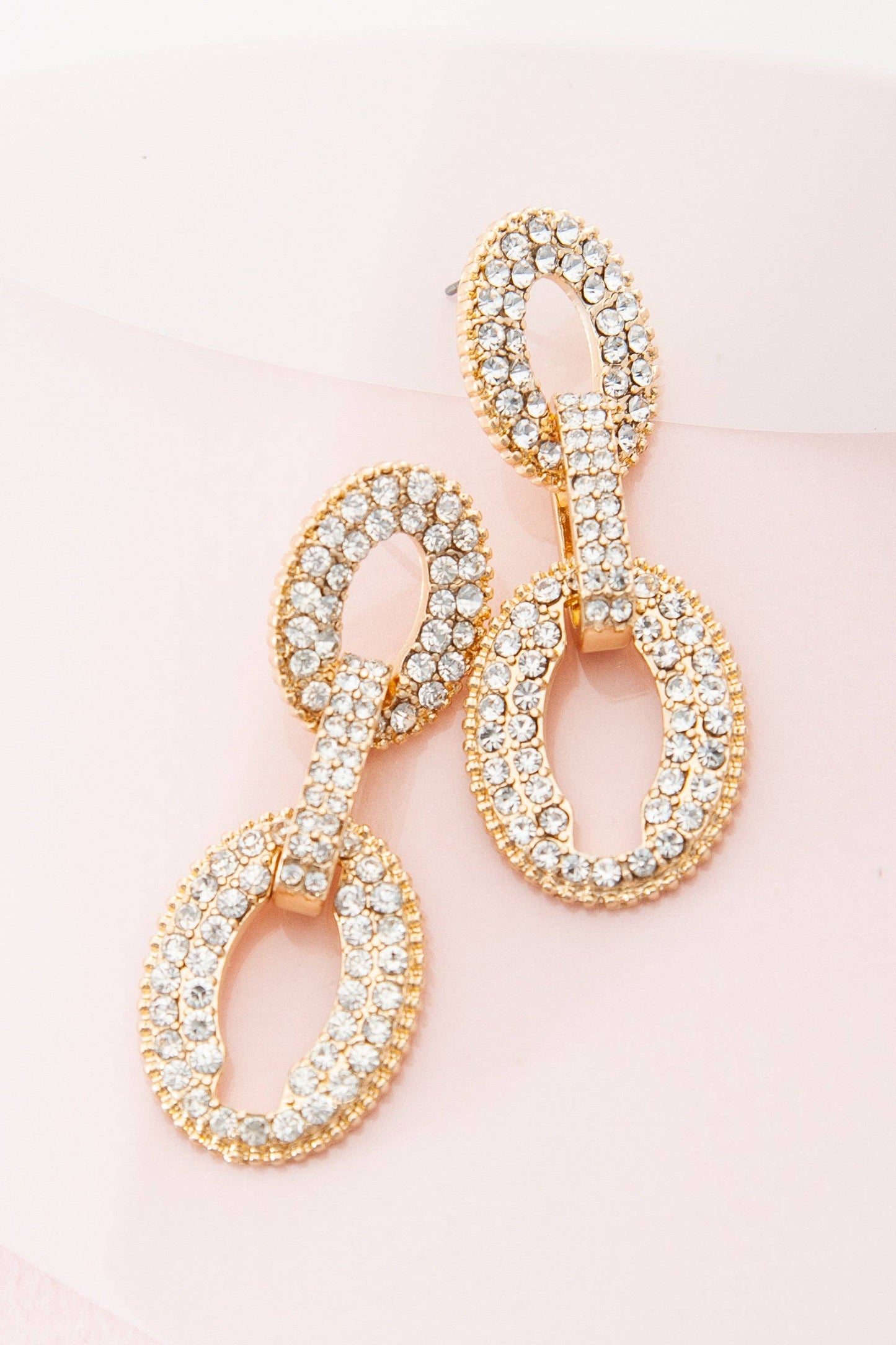 STATEMENT RHINESTONE DROP EARRINGS