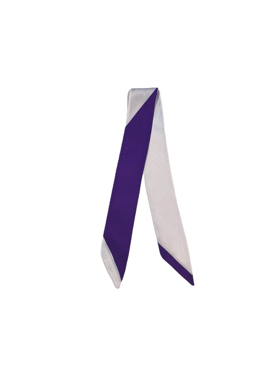 Twilly Scarf (PURPLE/WHITE)