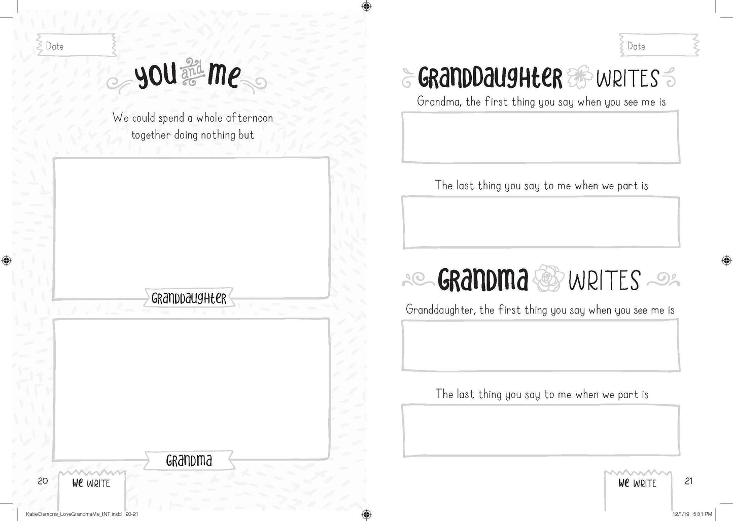 Love, Grandma and Me: Grandmother/Granddaughter Journal (TP)