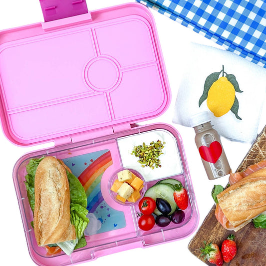 Leakproof Yumbox Tapas Capri Pink - 4 Compartment - Rainbow