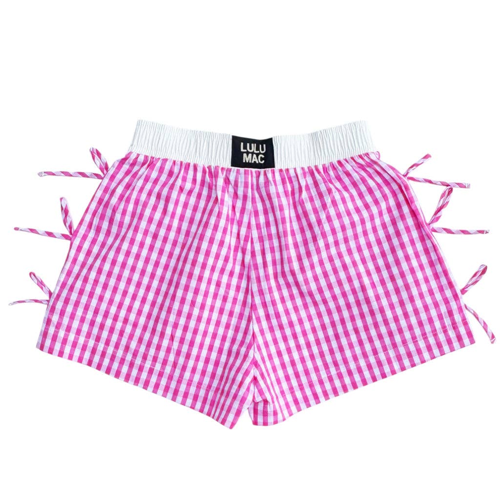 Pink Gingham Boxer Shorts