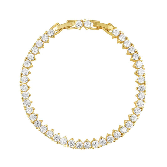 Melinda Tennis Bracelet: Gold / 8"