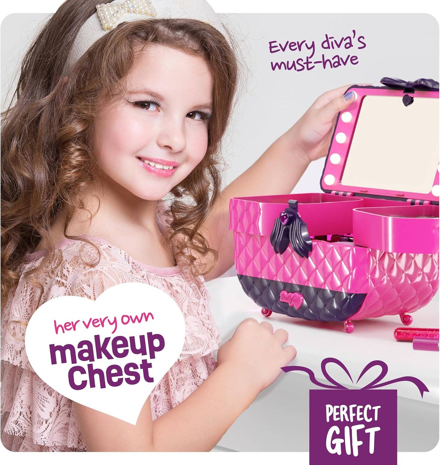 Light Up Makeup Kit for Kids - Real Girls Make Up Set