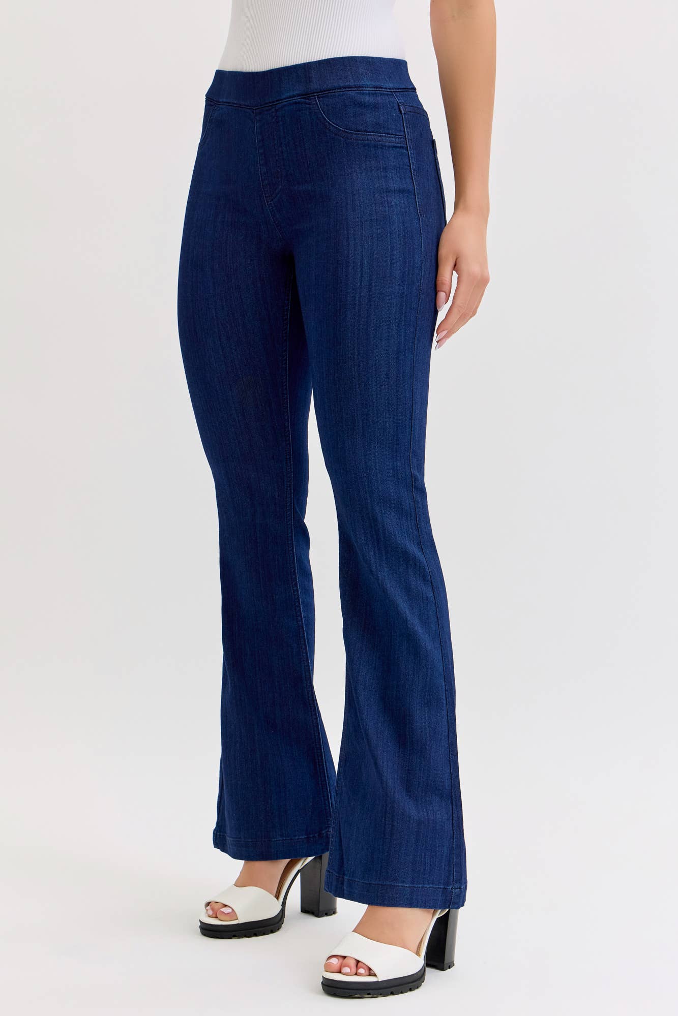 Super Dark Denim Flared Jegging Pull On