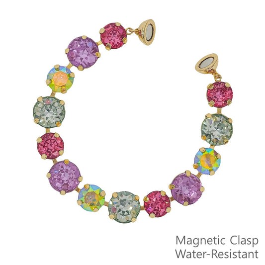 Crystal Light Multi Stone with Magnetic Closure Bracelet