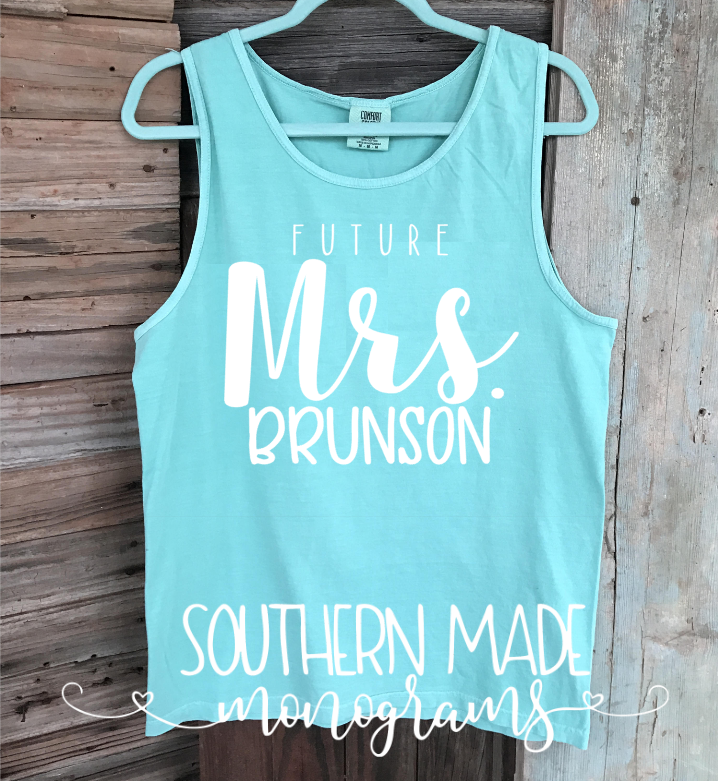 Future Mrs - Customize your name - Engagment Tank - Unisex or Womens Fit - Choose All Colors