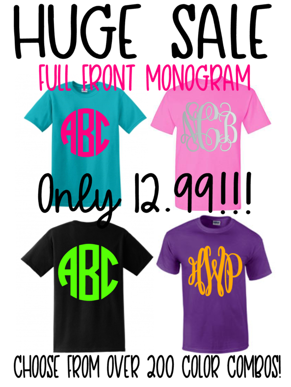 Full Front Monogram Shirt - Choose all colors