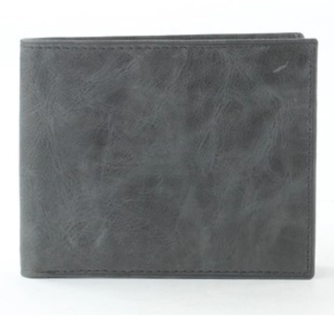 Black Leather Slim Bifold Wallet