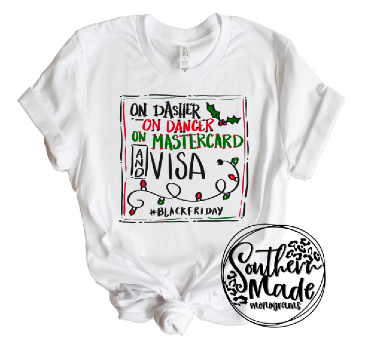 On Dasher, On Dancer, On Mastercard And Visa - Black Friday Shirt