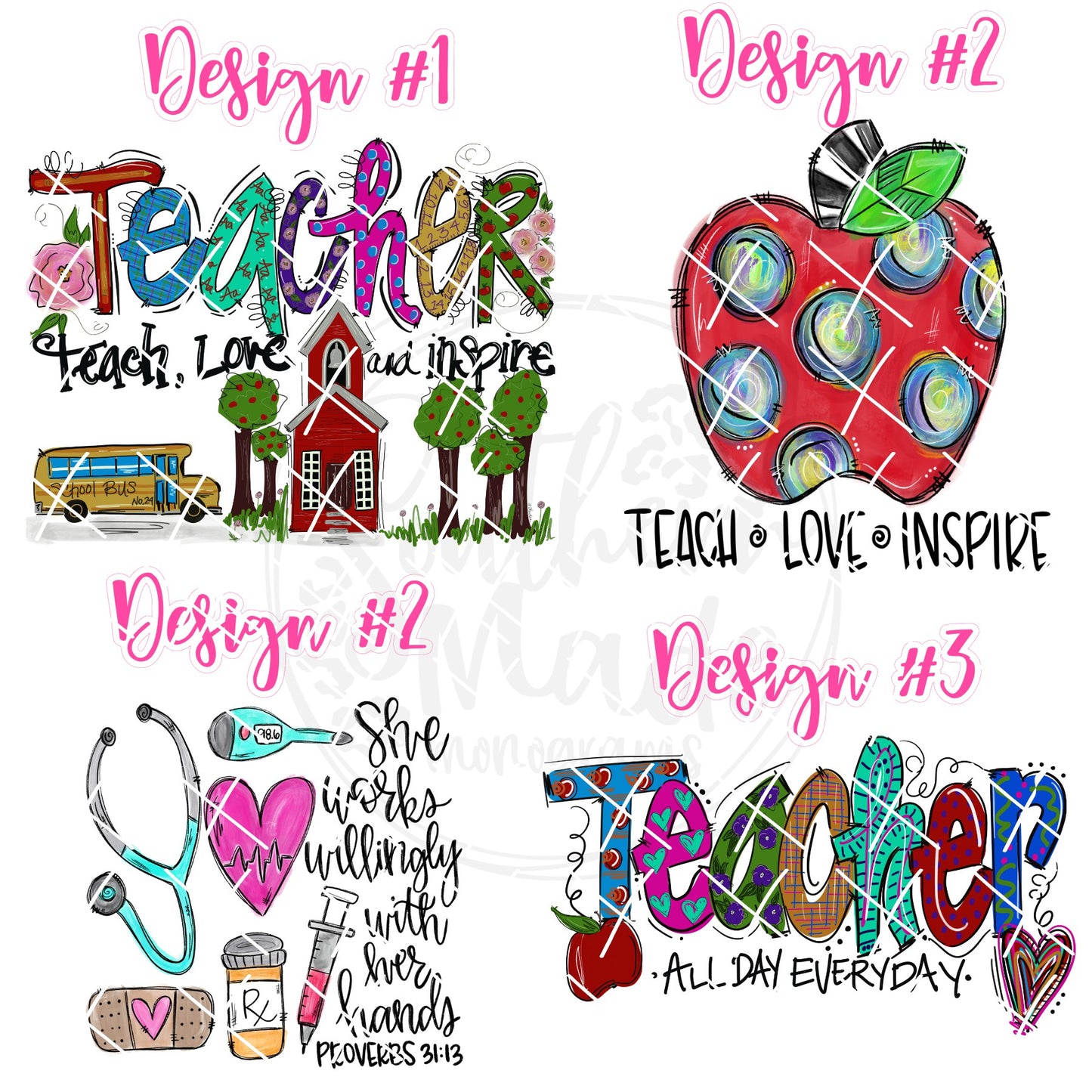 Teacher Pocket Shirt | Choose Design |   Short / Long Sleeve or Tank