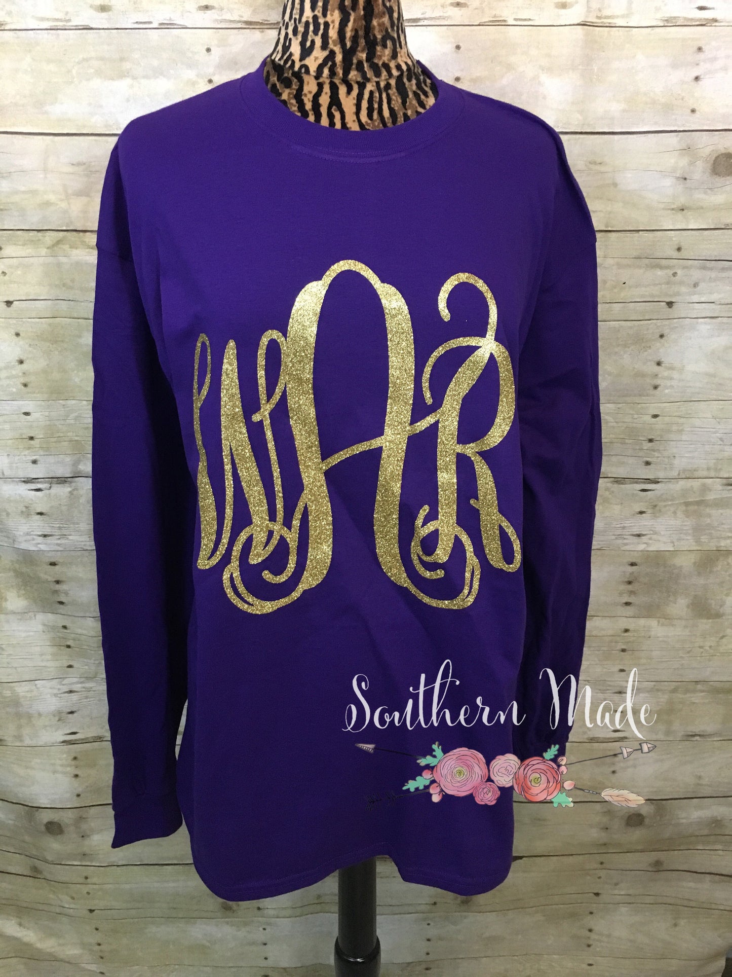 Comfort Colors Short Sleeve Tee with Large Front Monogram