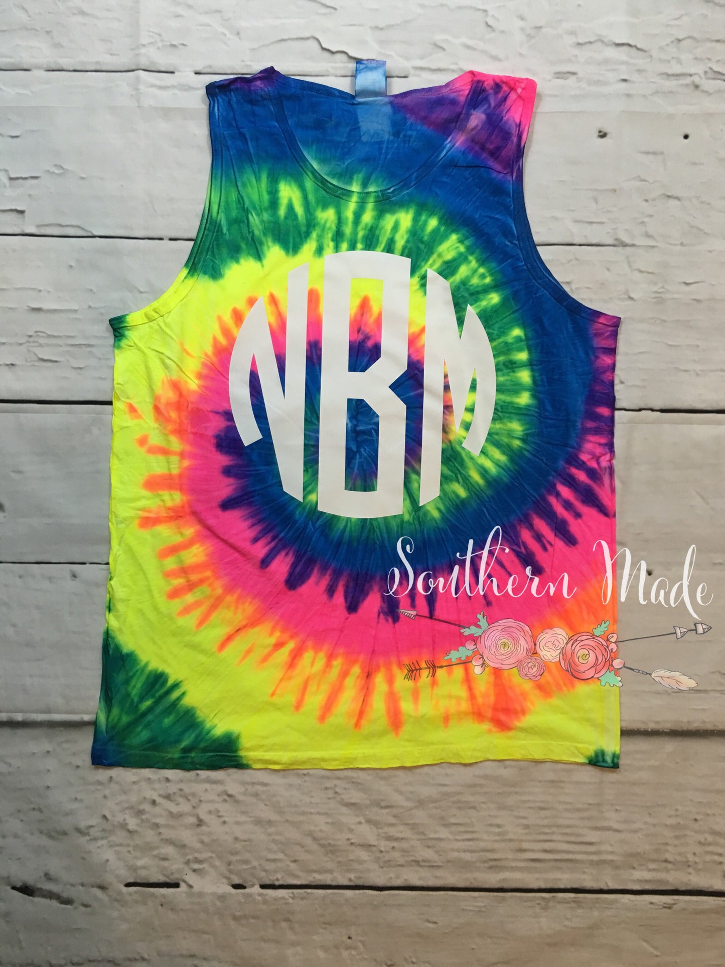 Tie Dye Monogrammed Tank