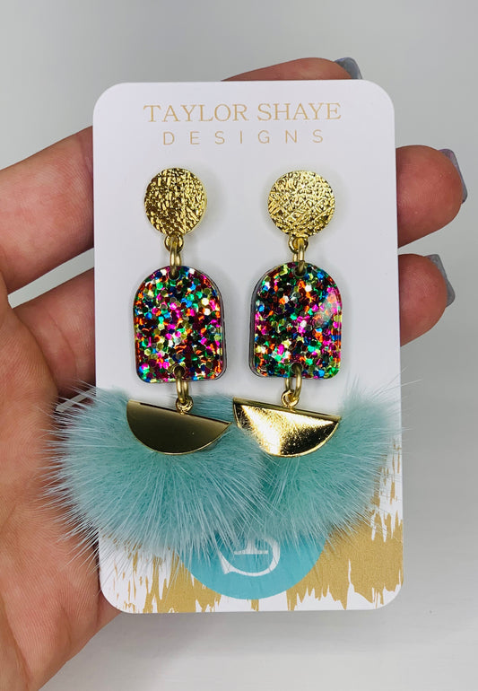 Rainbow Glitter Tassels - Taylor Shaye Designs
