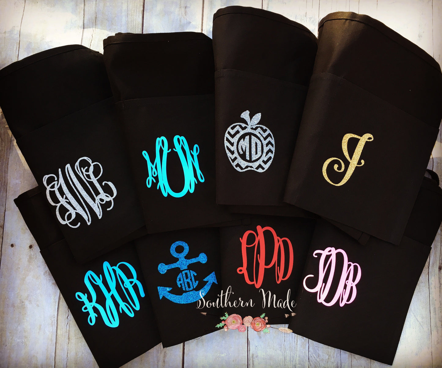 Monogrammed Waitress Apron - Choose Design & Font