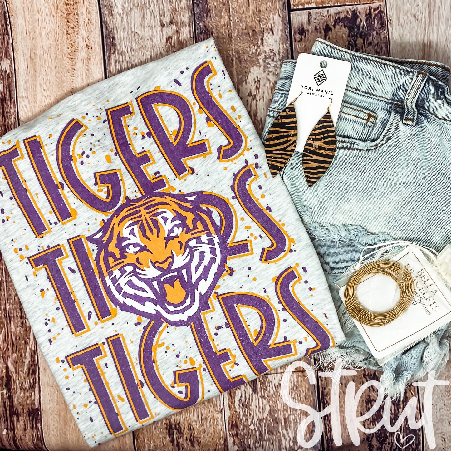 Tigers Stacked T Shirt